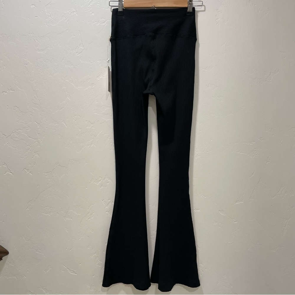 NWT Year Of Ours Ribbed Flare Black Leggings Pants Stretch Yoga Women’s Small - Picture 10 of 13